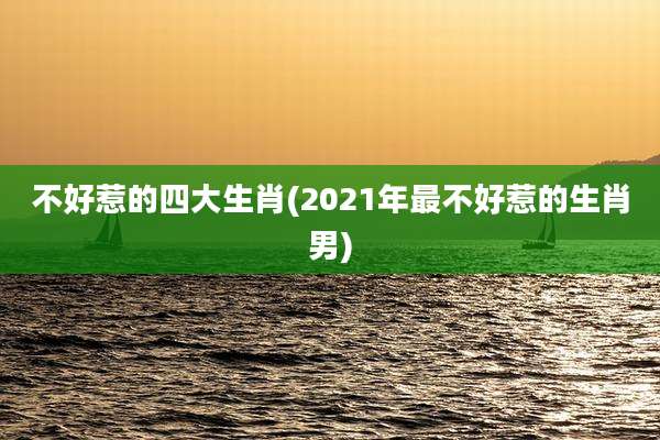 不好惹的四大生肖(2021年最不好惹的生肖男)