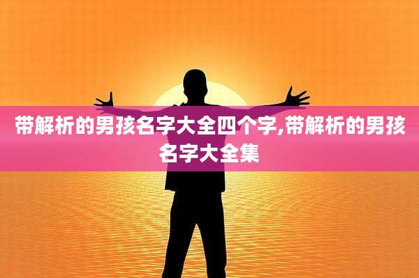 带解析的男孩名字大全四个字,带解析的男孩名字大全集