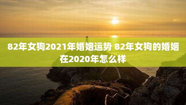 82年女狗2021年婚姻运势 82年女狗的婚姻在2020年怎么样