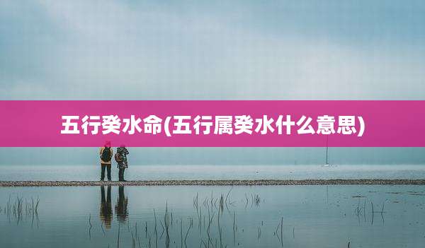 五行癸水命(五行属癸水什么意思)