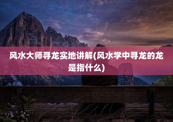 风水大师寻龙实地讲解(风水学中寻龙的龙是指什么)