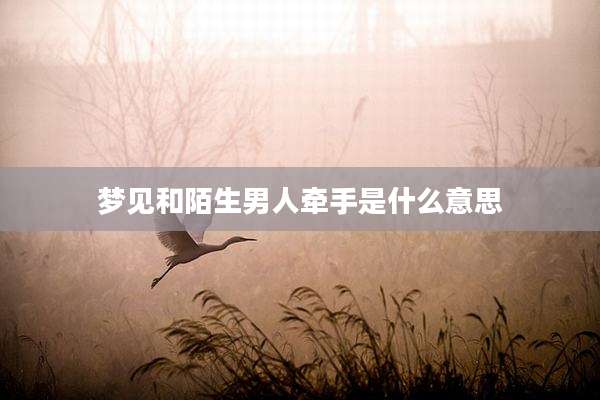 梦见和陌生男人牵手是什么意思