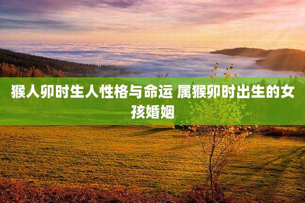 猴人卯时生人性格与命运 属猴卯时出生的女孩婚姻