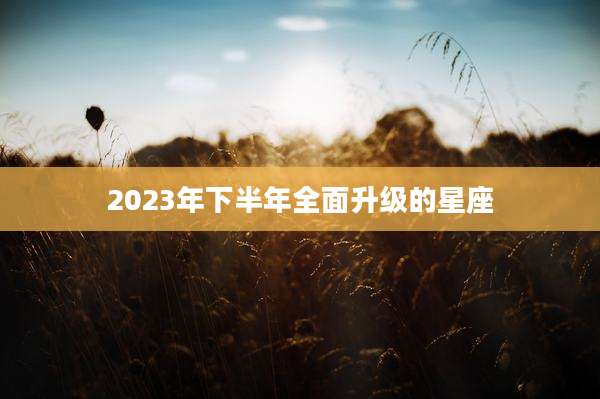 2023年下半年全面升级的星座