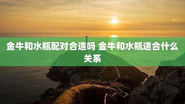 金牛和水瓶配对合适吗 金牛和水瓶适合什么关系