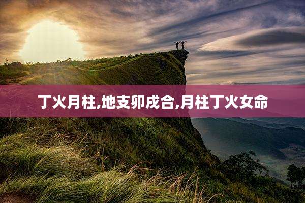 丁火月柱,地支卯戌合,月柱丁火女命