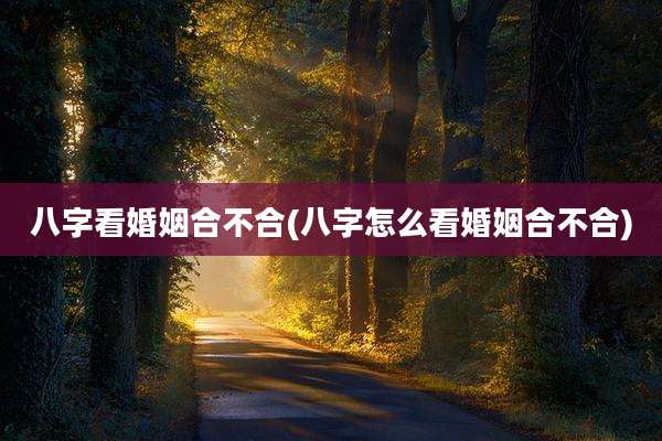 八字看婚姻合不合(八字怎么看婚姻合不合)