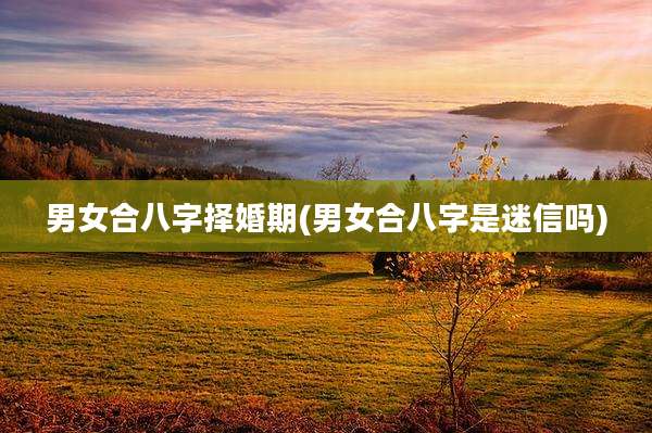 男女合八字择婚期(男女合八字是迷信吗)