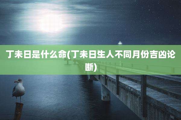 丁未日是什么命(丁未日生人不同月份吉凶论断)