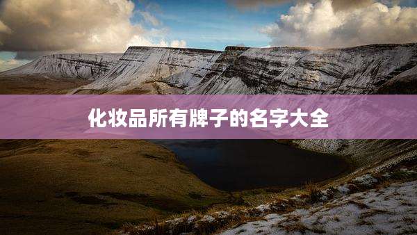 化妆品所有牌子的名字大全