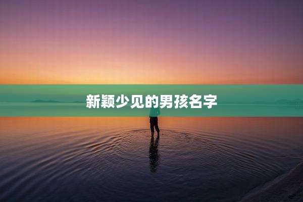 新颖少见的男孩名字