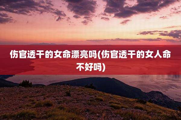 伤官透干的女命漂亮吗(伤官透干的女人命不好吗)