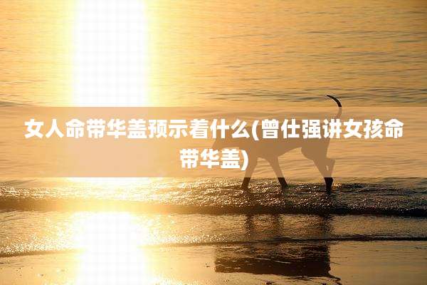 女人命带华盖预示着什么(曾仕强讲女孩命带华盖)