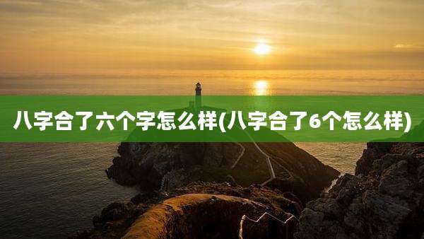 八字合了六个字怎么样(八字合了6个怎么样)