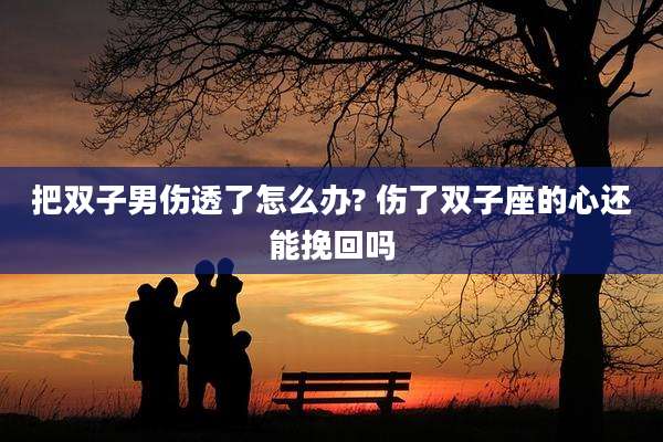 把双子男伤透了怎么办? 伤了双子座的心还能挽回吗