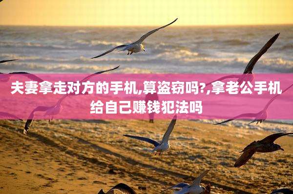 夫妻拿走对方的手机,算盗窃吗?,拿老公手机给自己赚钱犯法吗