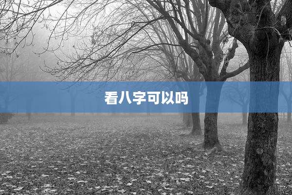 看八字可以吗