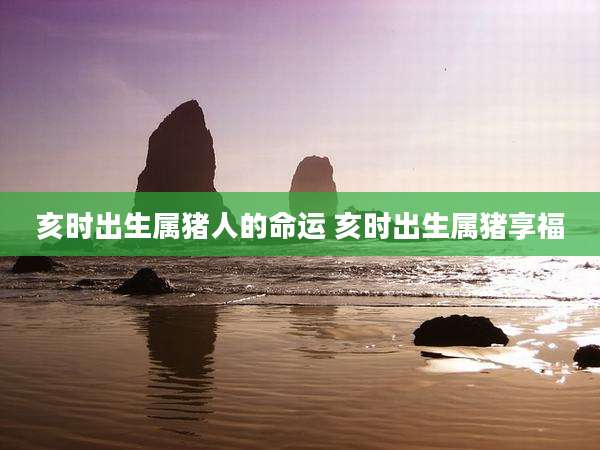 亥时出生属猪人的命运 亥时出生属猪享福