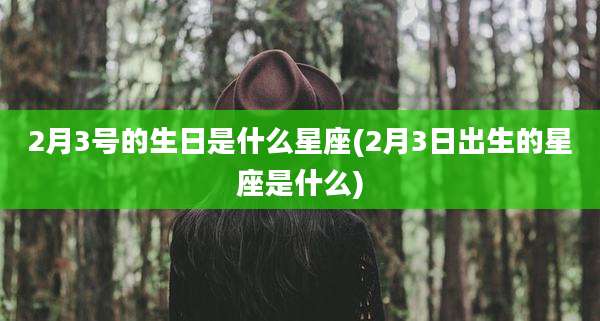 2月3号的生日是什么星座(2月3日出生的星座是什么)