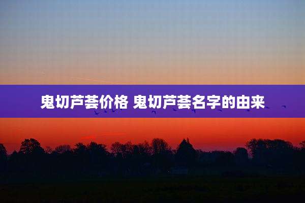 鬼切芦荟价格 鬼切芦荟名字的由来