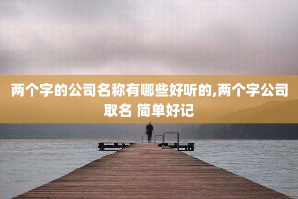 两个字的公司名称有哪些好听的,两个字公司取名 简单好记