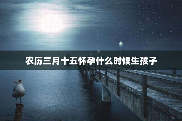 农历三月十五怀孕什么时候生孩子