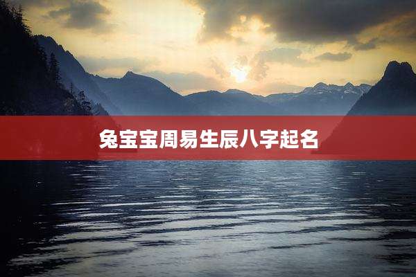 兔宝宝周易生辰八字起名