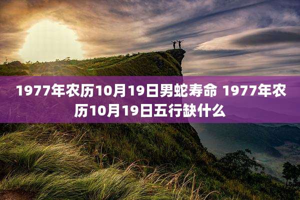 1977年农历10月19日男蛇寿命 1977年农历10月19日五行缺什么