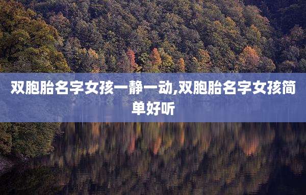 双胞胎名字女孩一静一动,双胞胎名字女孩简单好听