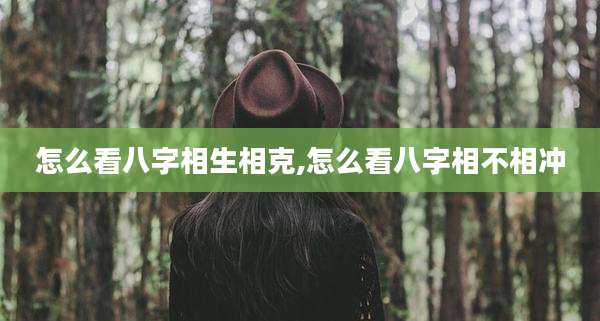 怎么看八字相生相克,怎么看八字相不相冲