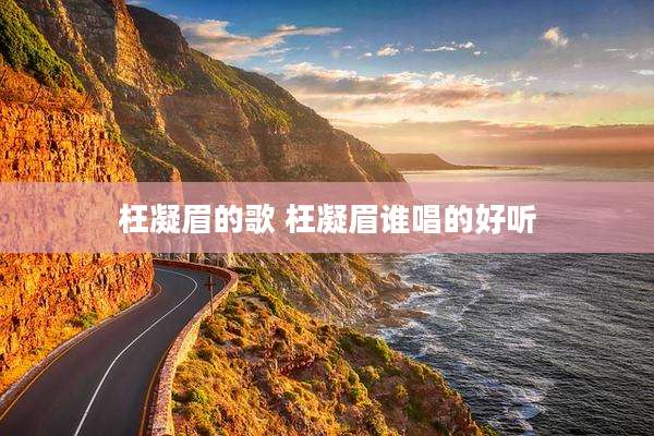 枉凝眉的歌 枉凝眉谁唱的好听