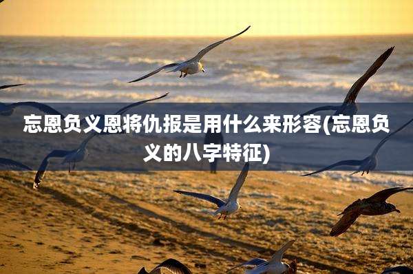 忘恩负义恩将仇报是用什么来形容(忘恩负义的八字特征)