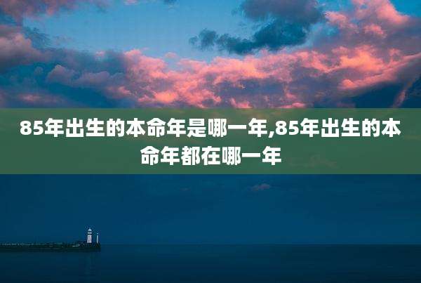 85年出生的本命年是哪一年,85年出生的本命年都在哪一年