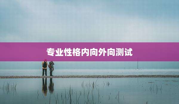 专业性格内向外向测试