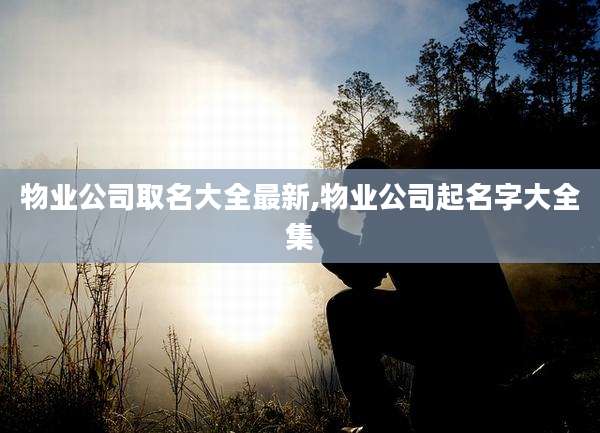物业公司取名大全最新,物业公司起名字大全集