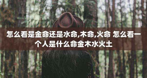 怎么看是金命还是水命,木命,火命 怎么看一个人是什么命金木水火土