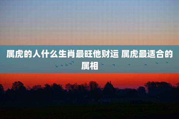 属虎的人什么生肖最旺他财运 属虎最适合的属相