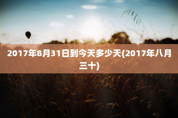 2017年8月31日到今天多少天(2017年八月三十)