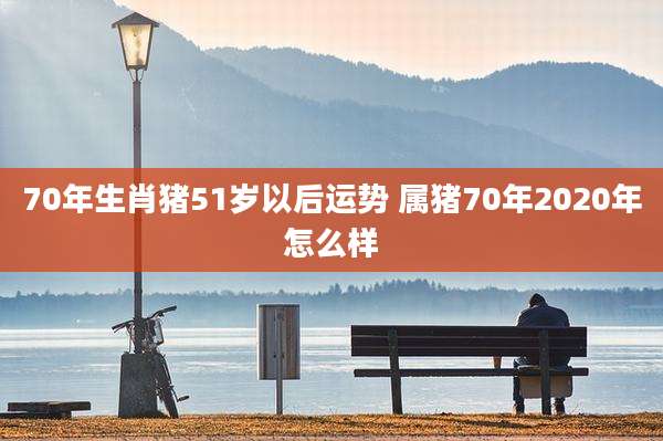 70年生肖猪51岁以后运势 属猪70年2020年怎么样