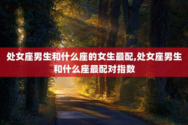 处女座男生和什么座的女生最配,处女座男生和什么座最配对指数