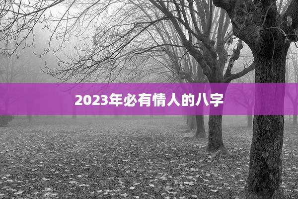 2023年必有情人的八字
