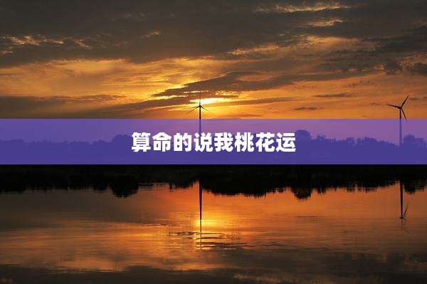 算命的说我桃花运