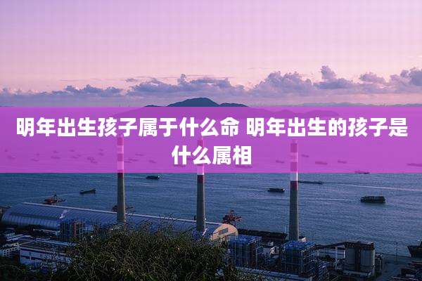 明年出生孩子属于什么命 明年出生的孩子是什么属相