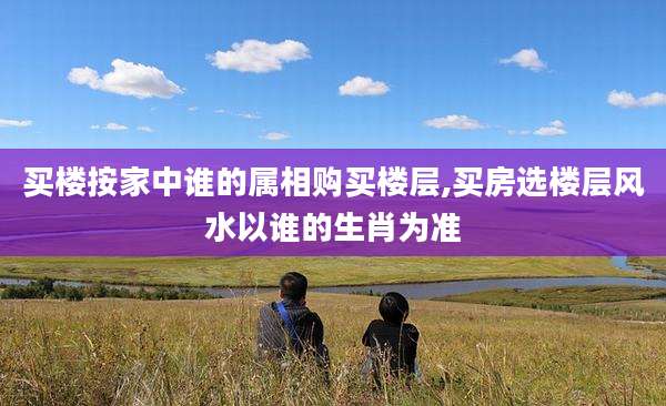 买楼按家中谁的属相购买楼层,买房选楼层风水以谁的生肖为准