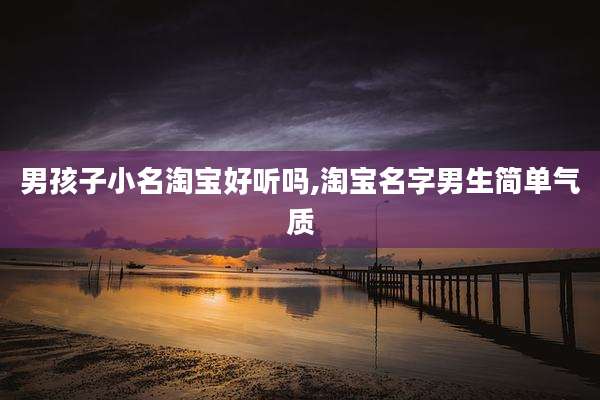男孩子小名淘宝好听吗,淘宝名字男生简单气质