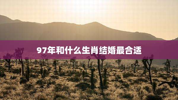 97年和什么生肖结婚最合适