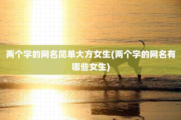 两个字的网名简单大方女生(两个字的网名有哪些女生)