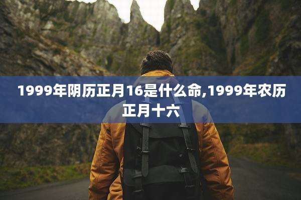 1999年阴历正月16是什么命,1999年农历正月十六