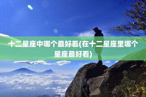十二星座中哪个最好看(在十二星座里哪个星座最好看)