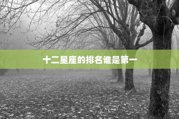 十二星座的排名谁是第一